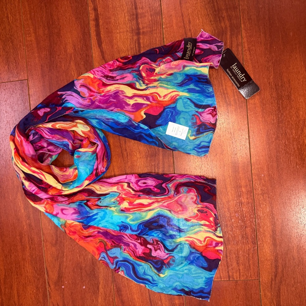 Laundry By Shelli Segal Vibrant Multicolor Scarf - Picture 3 of 6